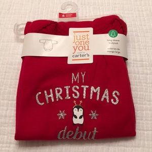 🌟3 for $10🌟NWT Christmas Debut Onesie 6M